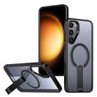 For Samsung Galaxy S23+ 5G kalebol Honeycomb Cooling MagSafe Holder Phone Case(Black) - 1
