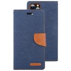 For iPhone 12 Pro Max GOOSPERY CANVAS DIARY Cross Texture Horizontal Flip Leather Case with Card Slots & Wallet & Holder(Navy Blue) - 2