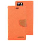 For iPhone 12 Pro Max GOOSPERY CANVAS DIARY Cross Texture Horizontal Flip Leather Case with Card Slots & Wallet & Holder(Orange) - 2