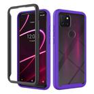 For T-Mobile REVVL 5G Starry Sky Solid Color Series Shockproof PC + TPU Protective Case(Purple) - 1