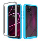 For T-Mobile REVVL 5G Starry Sky Solid Color Series Shockproof PC + TPU Protective Case(Baby Blue) - 1