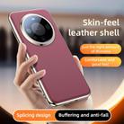For Huawei Mate 60 RS Ultimate Skin Feel Leather Texture Cooling Phone Case(White) - 3