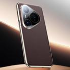 For Huawei Pura 70 Pro Skin Feel Leather Texture Cooling Phone Case(Brown) - 1