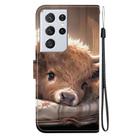 For Samsung Galaxy S21 Ultra 5G Crystal Texture Colored Drawing Leather Phone Case(Calf) - 3