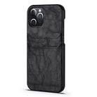 For iPhone 12 mini Calf Texture PU + PC Protective Case with Card Slots(Black) - 2