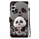For Samsung Galaxy A05s Crystal Texture Colored Drawing Leather Phone Case(Milk Tea Bear) - 3