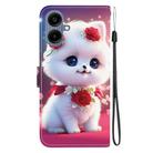 For Samsung Galaxy A07 4G / 5G / A06 4G / 5G Crystal Texture Colored Drawing Leather Phone Case(Rose Cat) - 3