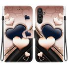 For Samsung Galaxy A34 5G Crystal Texture Colored Drawing Leather Phone Case(Love Heart) - 1