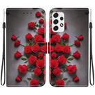 For Samsung Galaxy A53 5G Crystal Texture Colored Drawing Leather Phone Case(Red Roses) - 1