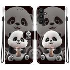 For Samsung Galaxy A54 5G Crystal Texture Colored Drawing Leather Phone Case(Milk Tea Bear) - 1