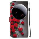 For Xiaomi 15 Ultra Crystal Texture Colored Drawing Leather Phone Case(Red Roses) - 3