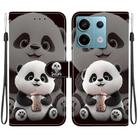 For Redmi Note 13 Pro 5G / Xiaomi Poco X6 Crystal Texture Colored Drawing Leather Phone Case(Milk Tea Bear) - 1