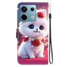 For Redmi Note 13 Pro 5G / Xiaomi Poco X6 Crystal Texture Colored Drawing Leather Phone Case(Rose Cat) - 3