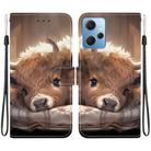 For Redmi Note 12 4G Global Crystal Texture Colored Drawing Leather Phone Case(Calf) - 1