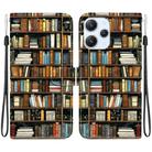 For Redmi 12 4G / 5G / Note 12R Crystal Texture Colored Drawing Leather Phone Case(Bookshelf) - 1