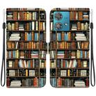 For Motorola Edge 40 Neo Crystal Texture Colored Drawing Leather Phone Case(Bookshelf) - 1