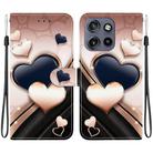 For Motorola Edge 50 Neo / Moto S50 Crystal Texture Colored Drawing Leather Phone Case(Love Heart) - 1
