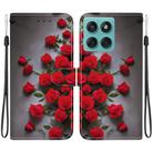 For Motorola Edge 60 Fusion Crystal Texture Colored Drawing Leather Phone Case(Red Roses) - 1