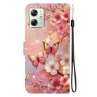 For Motorola Moto G54 Crystal Texture Colored Drawing Leather Phone Case(Lantern Butterflies) - 3