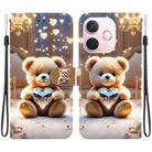 For OPPO A5 Pro 4G / 5G Global Crystal Texture Colored Drawing Leather Phone Case(Diamond Bear) - 1