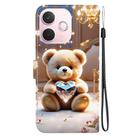 For OPPO A5 Pro 4G / 5G Global Crystal Texture Colored Drawing Leather Phone Case(Diamond Bear) - 3