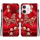 For OPPO A5 Pro 4G / 5G Global Crystal Texture Colored Drawing Leather Phone Case(Pearl Butterfly Rose) - 1