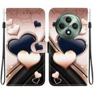For OPPO Reno12 F 4G / 5G Crystal Texture Colored Drawing Leather Phone Case(Love Heart) - 1