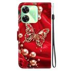 For Realme C61 / C63 4G / Note 60 Crystal Texture Colored Drawing Leather Phone Case(Pearl Butterfly Rose) - 3