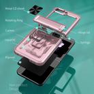 For Samsung Galaxy Z Flip5 5G Kalebol Sliding Window Hinge Phone Case with Ring Stand(Rose Gold) - 2