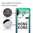 For Huawei P40 Lite E Boarding Card Series Pattern TPU Protective Case(Hong Kong) - 3