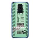 For Xiaomi Redmi Note 9 Boarding Card Series Pattern TPU Protective Case(Green New York) - 1