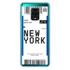 For Xiaomi Redmi Note 9S Boarding Card Series Pattern TPU Protective Case(New York) - 1