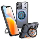 For iPhone 17 Pro Max Kalebol 360-degree Rotating MagSafe Magnetic Holder Phone Case(Black) - 1