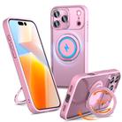 For iPhone 17 Pro Max Kalebol 360-degree Rotating MagSafe Magnetic Holder Phone Case(Pink) - 1