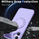 For iPhone 16 Kalebol 360-degree Rotating MagSafe Magnetic Holder Phone Case(Light Purple) - 3