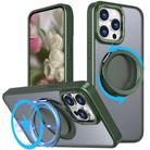 For iPhone 16 Pro Max Kalebol 360-degree Rotating MagSafe Magnetic Holder Phone Case(Green) - 1