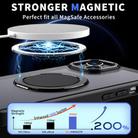 For iPhone 14 Kalebol 360-degree Rotating MagSafe Magnetic Holder Phone Case(Black) - 2