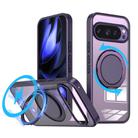 For Google Pixel 10 Pro XL Kalebol 360-degree Rotating MagSafe Magnetic Holder Phone Case(Purple) - 1