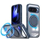 For Google Pixel 10 Pro XL Kalebol 360-degree Rotating MagSafe Magnetic Holder Phone Case(Blue) - 1