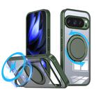 For Google Pixel 10 Pro Kalebol 360-degree Rotating MagSafe Magnetic Holder Phone Case(Green) - 1
