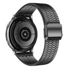20mm xDfind Seven Beads Buckle Stainless Steel Watch Band(Black) - 2