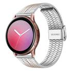 22mm xDfind Seven Beads Buckle Stainless Steel Watch Band(Silver Rose Gold) - 1