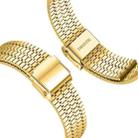 For Google Pixel Watch 3 45mm xDfind Seven Beads Buckle Stainless Steel Watch Band(Gold) - 3
