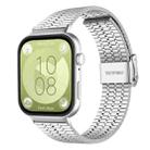 For Huawei Watch Fit4 Pro / Fit4 / Fit3 xDfind Seven Beads Buckle Stainless Steel Watch Band(Silver) - 1