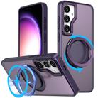 For Samsung Galaxy S24+ 5G Kalebol 360-degree Rotating MagSafe Magnetic Holder Phone Case(Purple) - 1
