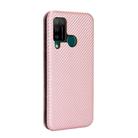 For DOOGEE N20 Pro Carbon Fiber Texture Horizontal Flip TPU + PC + PU Leather Case with Card Slot(Pink) - 3
