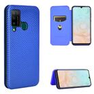 For DOOGEE N20 Pro Carbon Fiber Texture Horizontal Flip TPU + PC + PU Leather Case with Card Slot(Blue) - 1