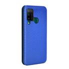 For DOOGEE N20 Pro Carbon Fiber Texture Horizontal Flip TPU + PC + PU Leather Case with Card Slot(Blue) - 3