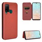 For DOOGEE N20 Pro Carbon Fiber Texture Horizontal Flip TPU + PC + PU Leather Case with Card Slot(Brown) - 1