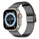 For Apple Watch 42 / 44 / 45 / 46 / 49mm xDfind Seven Beads Buckle Stainless Steel Watch Band(Black) - 1
